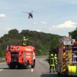 [A1 – Schwerer LKW-Unfall am Stauende bei Gevelsberg] Rettungshubschrauber D-HDRF | LKW-Bergung