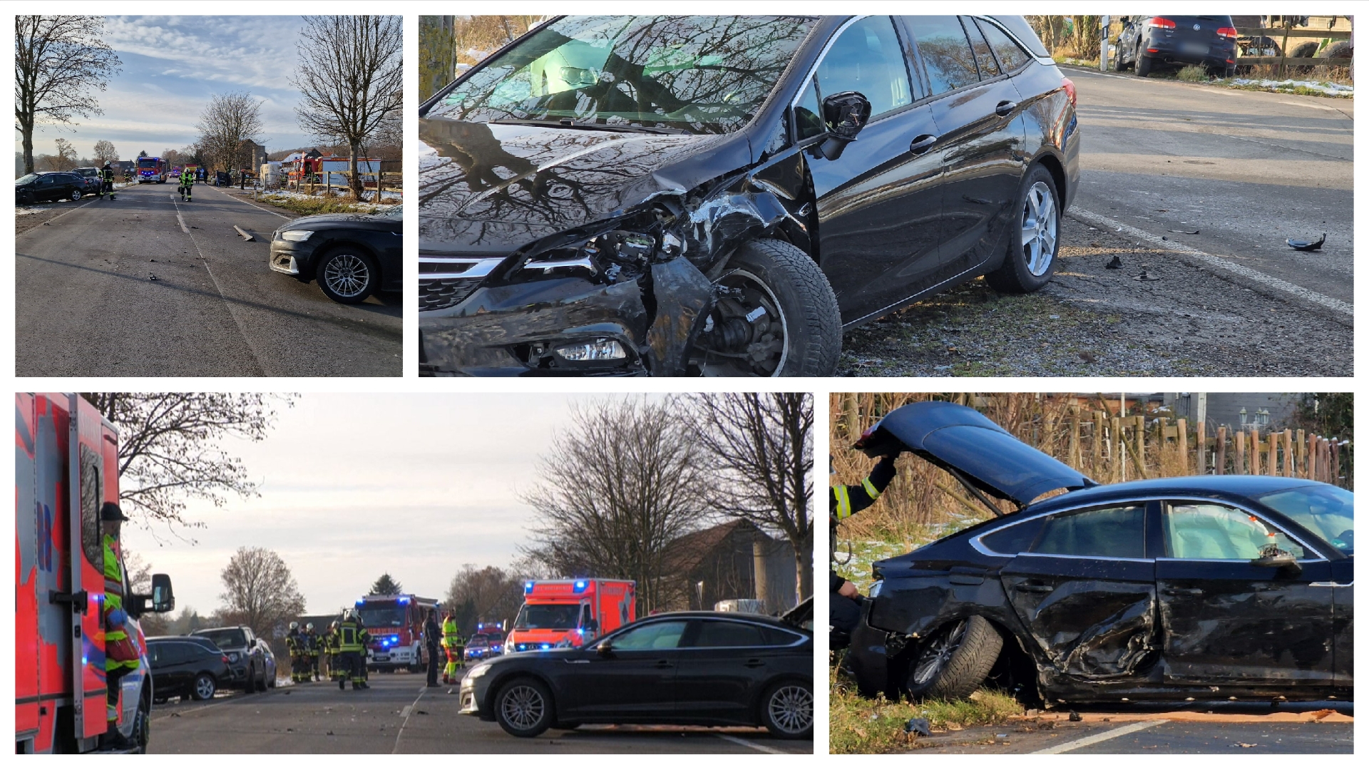 [B234] Schwerer Verkehrsunfall mit drei Fahrzeugen und zwei Verletzten (RTH)