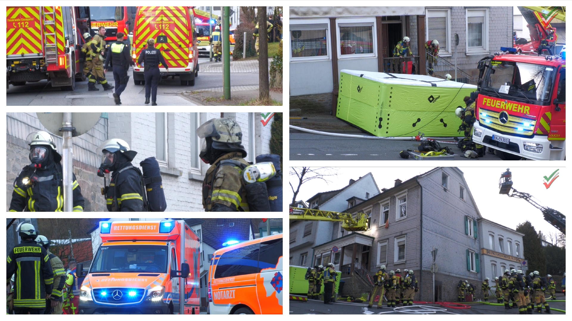 Ennepetal: Brand in Wohnhaus – vier Kinder verletzt – RTH im Einsatz