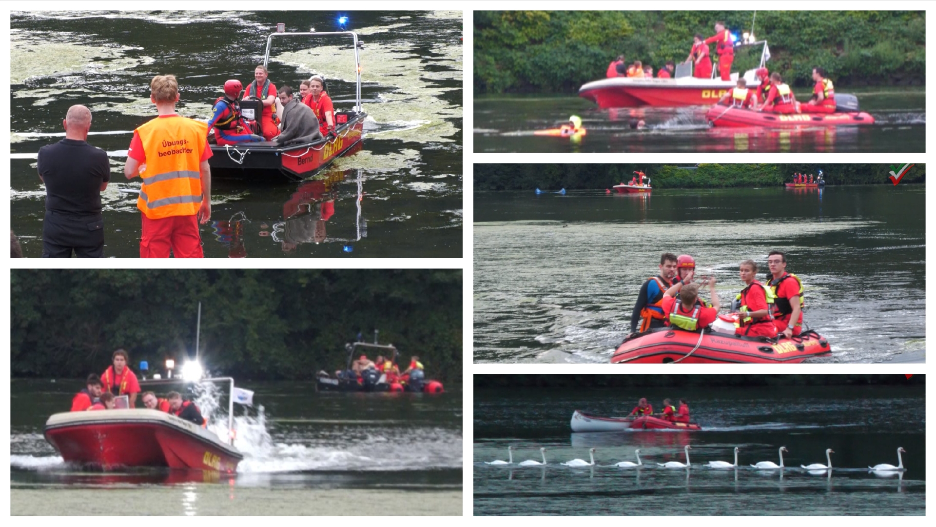 Personen im Wasser – Rettungsübung am Hengsteysee vom DLRG und der FF Boele Kabel