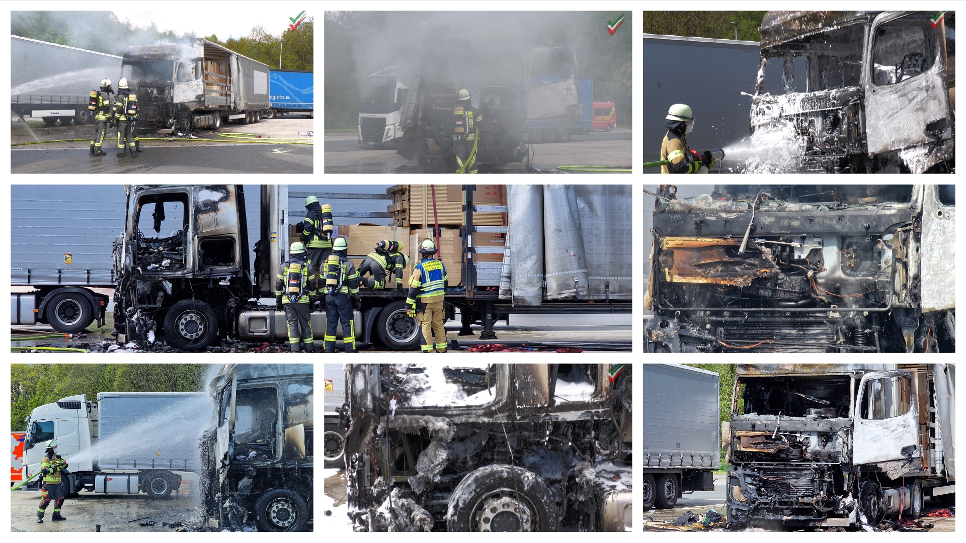 🔥 LKW-Brand auf A1-Parkplatz Bruchmühle bei Gevelsberg – Feuerwehr verhindert Schlimmeres
