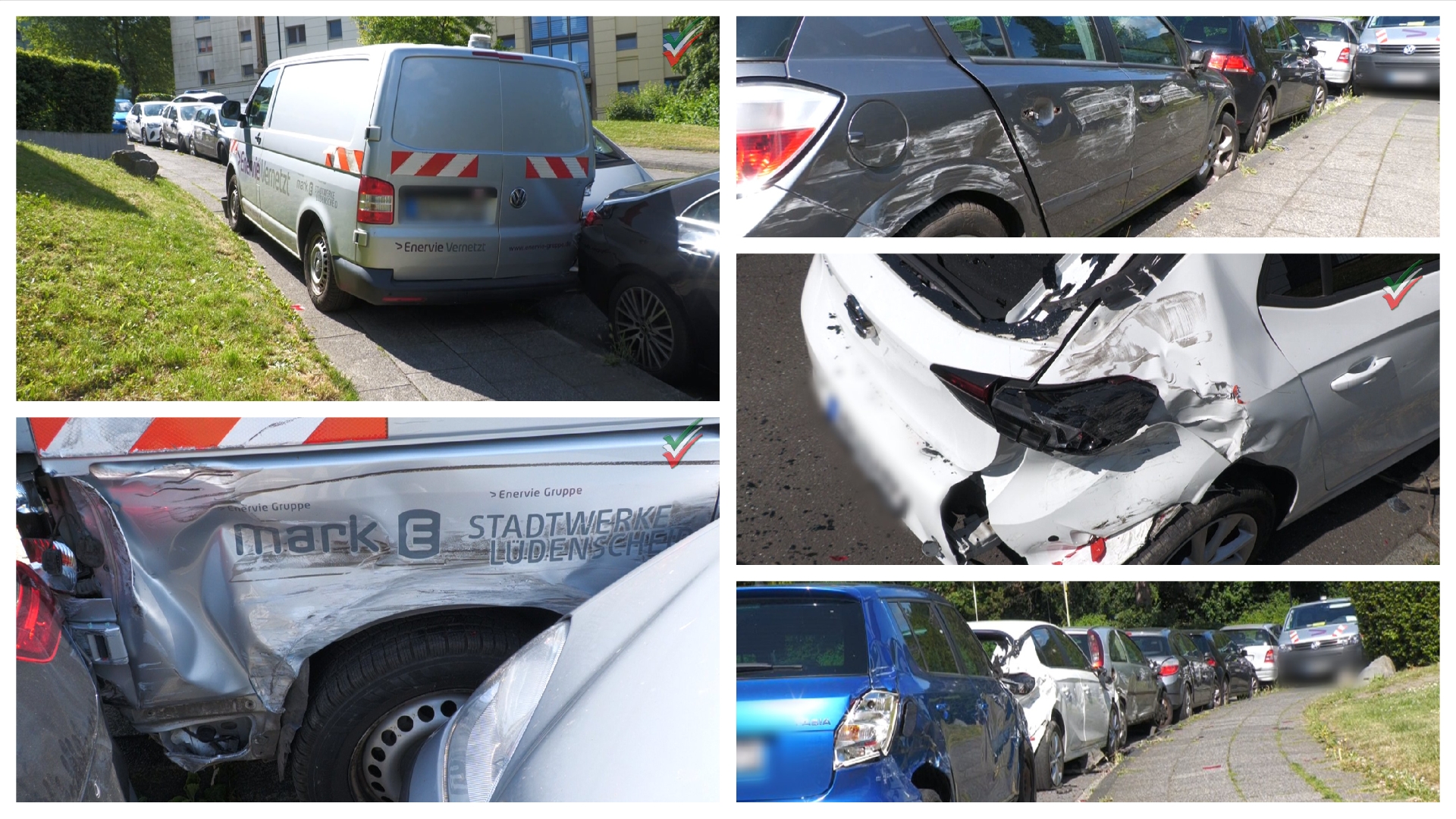 Spektakulärer Unfall in Haspe – Bulli rollt unkontrolliert 150 Meter, crasht mit 7 PKW
