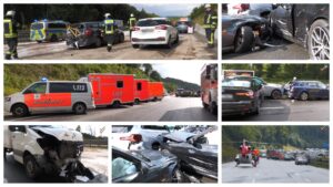 🚨 Massen-Crash auf der A1 – 14 Fahrzeuge krachen bei Starkregen ineinander – 8 Verletzte🚗