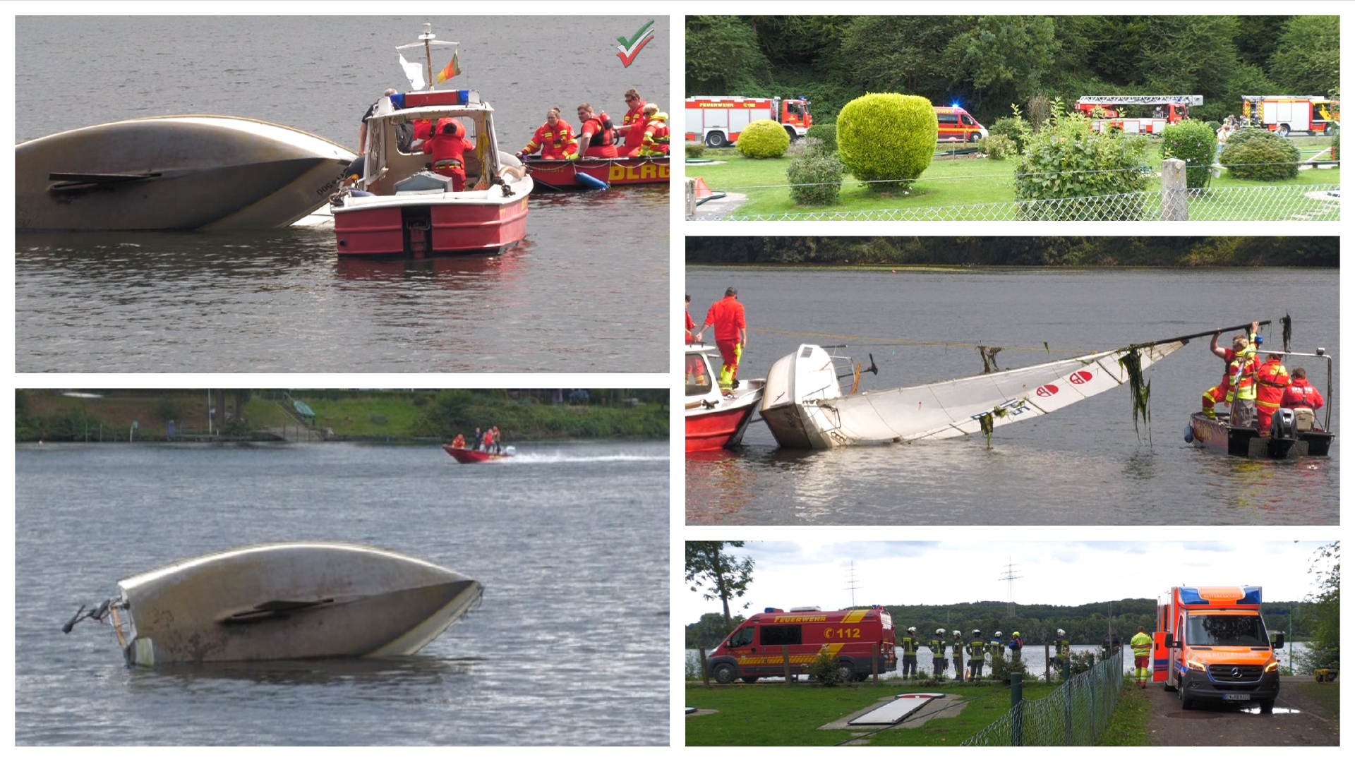 ⛵ Segelboot kentert auf dem Harkortsee – Feuerwehr & DLRG retten 83-jährigen Segler! 🚒🚤🚑