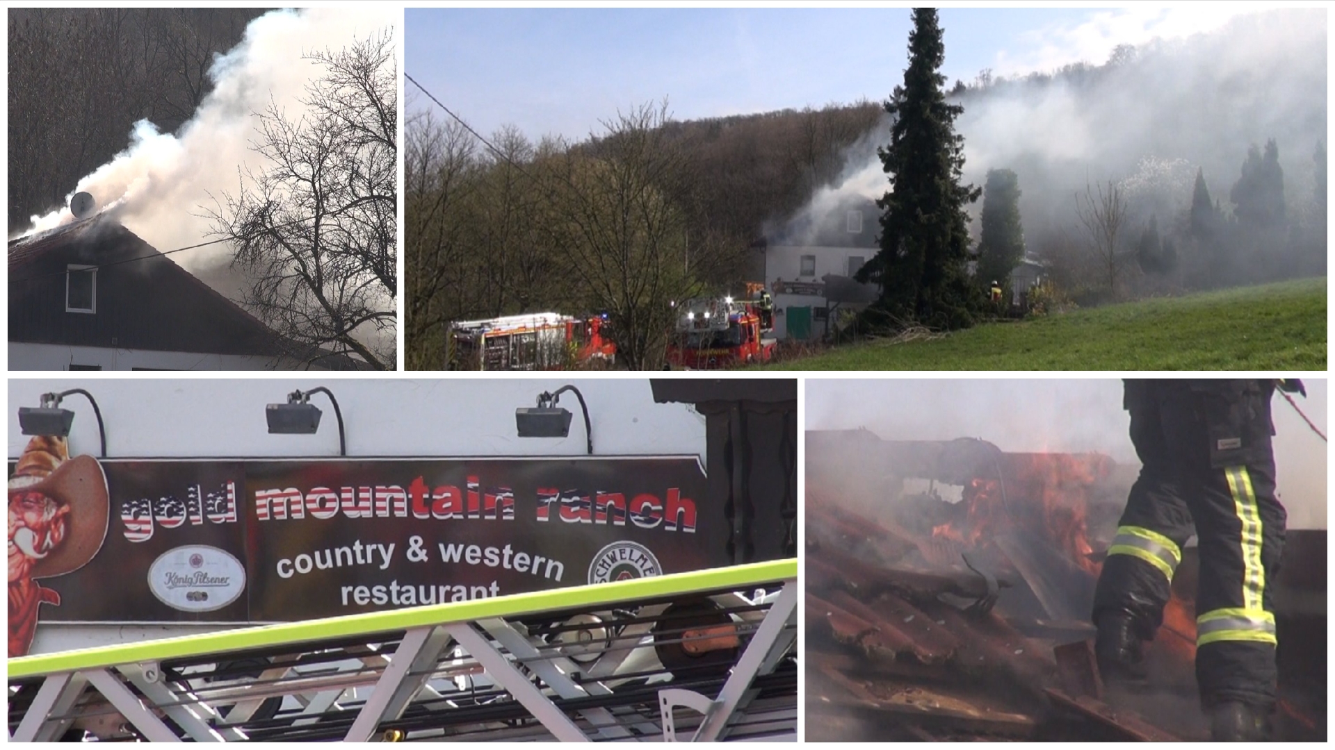 Brand in Waldgaststätte – Dachstuhl der Gold Mountain Ranch stand in Flammen